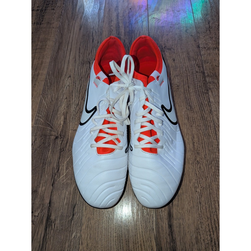 Nike Tiempo Legend 10 Academy FG MG Cleats White Crimson DV4333-100 Mens 12